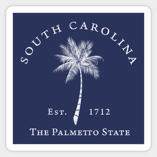South Carolina SC Palmetto State Old Style South Carolina Sticker